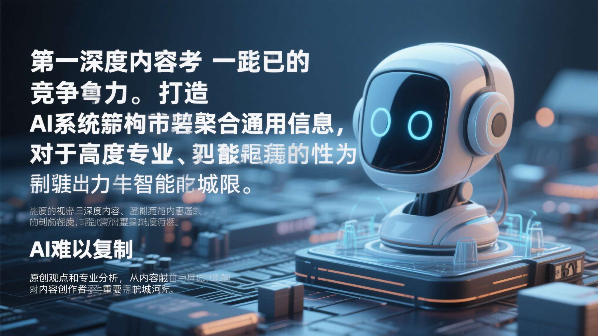 第一，深度内容仍是核心竞争力。&nbsp;AI系统擅长整合通用信息，但对于高度专业、具备独